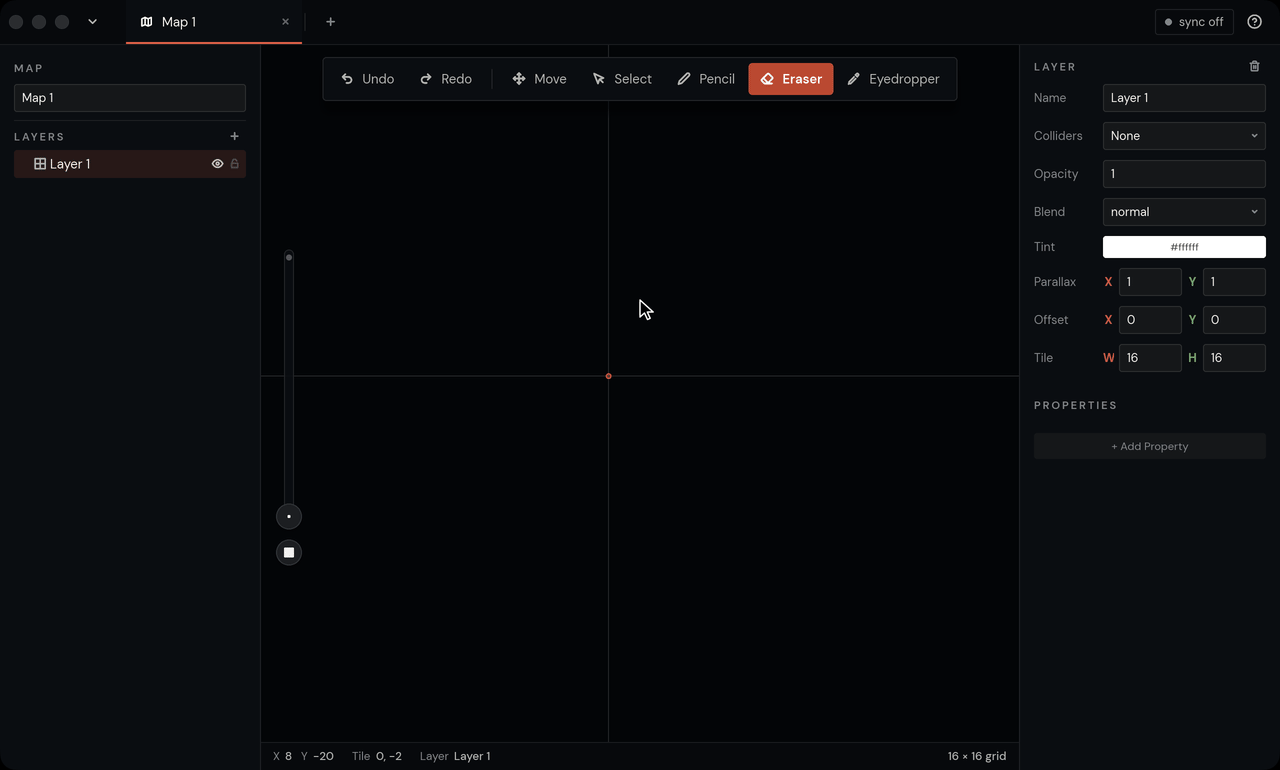 Clicking + opens the file browser, and New lists what you can make